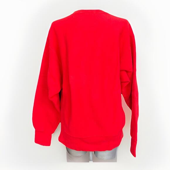 Vintage Chicago Bulls Sweatshirt Lee Nutmeg Mills Embroidered Red Large USA 90s - Picture 7 of 16